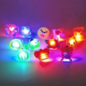 تصویر انگشتر فانتزی LED بسته ۴ عددی 