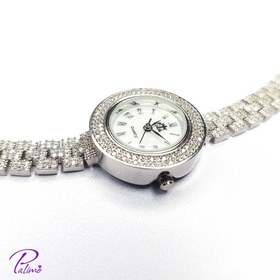تصویر ساعت نقره ورساچه کد W2078 با روکش طلای سفید 