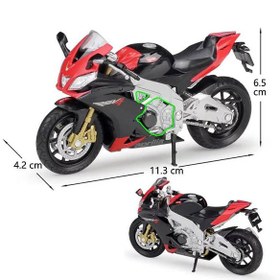 تصویر ماکت موتور سیکلت فلزی آپریلیا مدل RSV 4 Factory 