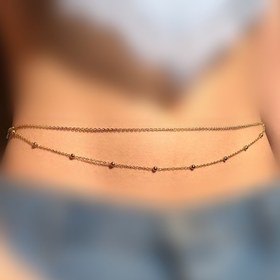 تصویر زنجیر شکم - طلایی / xl/xxl 