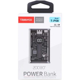 تصویر پاوربانک (فست شارژ) Tranyoo 22.5W 20000mAh مدل T-P08 