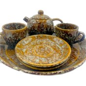 تصویر سرویس چای خوری شره ای ماربل Marble tea service