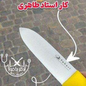 تصویر چاقوی زنجان چاقوی قصابی زنجان چاقوی سلاخی پوست کنی اصل زنجان ساخت استاد طاهری تیغه استیل فولاد ضدزنگ آلمانی چاقو زنجان 