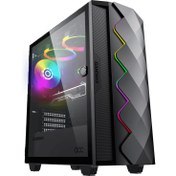 تصویر کیس کامپیوتر گیم مکس Diamond COC ARGB Mid Tower مشکی GameMax Diamond COC ARGB Mid Tower Black Computer Case