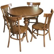 تصویر ست میز و صندلی ناهار خوری اسپرسان چوب مدل Z08 مناسب ۴ نفر 