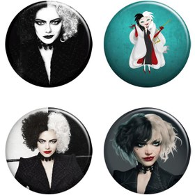 تصویر پیکسل ابیگل طرح فیلم کروئلا Cruella کد 007 مجموعه 4 عددی 