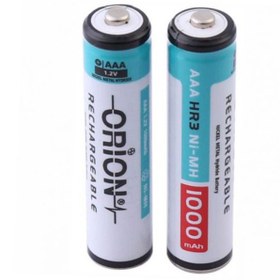 تصویر باتری نیم قلمی قابل شارژ اوریون مدل HR3-1000 بسته دو عددی 