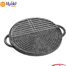 تصویر تابه گریل چدن دو طرفه نالینو مدل دانیله | Daniele (بدون درب شیشه) cast iron grill pan Daniele model