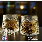 تصویر لیوان شیشه و بلور اصفهان مدل کوین بسته ۶ عددی 