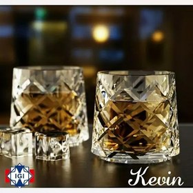 تصویر لیوان شیشه و بلور اصفهان مدل کوین بسته ۶ عددی 