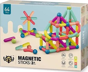تصویر مگنت میله و توپ 64 عددی 