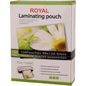 تصویر طلق پرس شفاف 150 میکرون Royal 90*120mm بسته 100 عددی Royal 150MIC 90*120mm PVC Film Pack Of 100