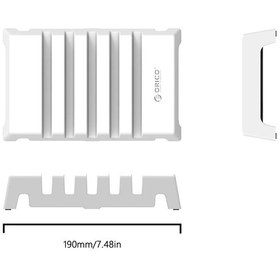 تصویر پایه نگهدارنده رومیزی 5 شیار اوریکو ORICO-DK305 5-slot Desktop Charging Bracket for Phone and Tablet 