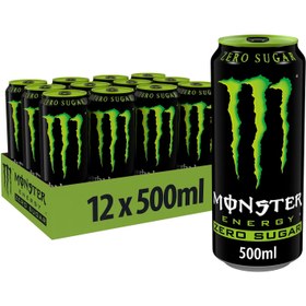 تصویر انرژی زا مانستر اروپایی 500 میلی لیتر - Monster Energy بسته 12 عددی عمده 