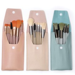 تصویر ست مینی براش 8 تایی به همراه کیف شفاف Makeup Mini Brushes Set 8Pcs