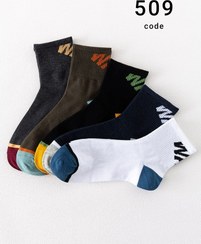تصویر (10جفت) جوراب نیم ساق مردانه طرح WHM کد 509 پاران 