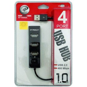 تصویر هاب 4 پورت 2.0 USB ایکس پی پروداکت XP-H806 XP Product XP-H806 4 Ports USB 2.0 Hub