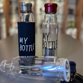 تصویر دمنوش ساز شیشه ای کاور دار My Bottle 