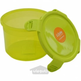 تصویر ظرف غذای گرد درب دار پایونیر رنگ سبز 640 میلی لیتر Pioneer Pioneer green round food container with cap 640 ml