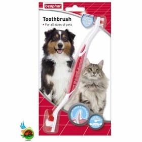 تصویر مسواک سگ و گربه بیفار beaphar dog and cat toothbrush 