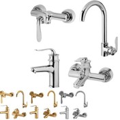 تصویر ست شیرآلات البرز روز مدل پروشات AlborzRooz Faucet Set, Proshat Gold