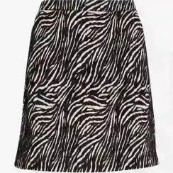 تصویر دامن کوتاه طرح زبرا مشکی نکست NEXT 