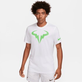 تصویر تی شرت تنیس مردانه نایک Rafa NikeCourt Dri-FIT– سفید 