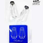 تصویر نمکدان شیشه‌ای برلیان (جفت) 