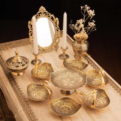 تصویر ست هفت سین برنجی آنتیک کد 1234 