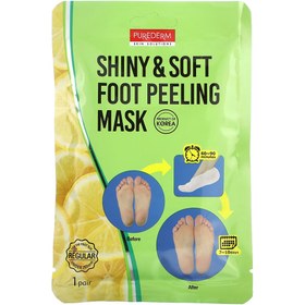 تصویر ماسک لایه بردار و نرم کننده پا پیوردرم Purederm Shiny & Soft Foot Peeling Mask Set