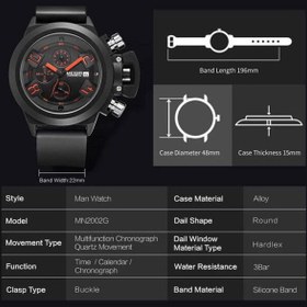 تصویر ساعت مچی عقربه‌ای مردانه مگیر مدل MG2002 