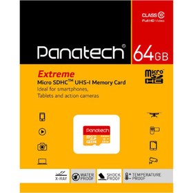 تصویر رم میکرو 64 گیگ پاناتک Panatech Extreme U1 Panatech Extreme C10 64GB MicroSD card