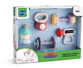 تصویر ست جغجغه و دندان‌گیر هولا ۵ عددی ورزشی 