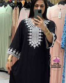 تصویر پیراهن ماکسی مشکی عربی 065 