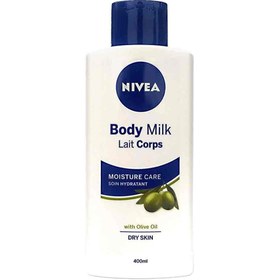 تصویر شیر بدن آلمانی نیوآ Nivea Body Milk Oliva حاوی روغن زیتون مناسب پوست خشک 400 میل 