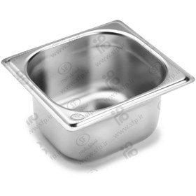 تصویر لگن بن ماری 1/6 استیل ضخامت 0/8 SF ابعاد: 162*176- با درب و بدون درب