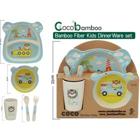 تصویر ظرف غذا کودک COCO bamboo baby food dish COCO bamboo