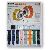 تصویر ساعت هوشمند MK16 ULTRA9 ایرپاد دار با ۱۰ بند سیلیکونی 