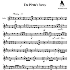 تصویر نت ویالن The Pirate’s Fancy 