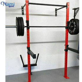 تصویر رک هالتر دیواری کراس فیت Crossfit wall bar rack 