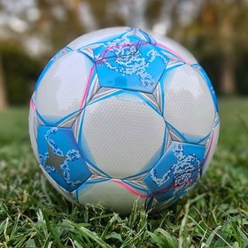 تصویر توپ فوتبال دربی استار پرس Derby Star Bundesliga Ball 5 White Blue Pink 