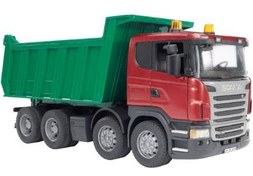 تصویر ماشین بازی برودر مدل کامیون تخلیه‌کننده Scania 