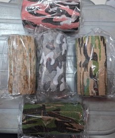 تصویر چسب خود چسب (تیپ) 10 سانتی طرح دار - سبز مختلط چریکی 