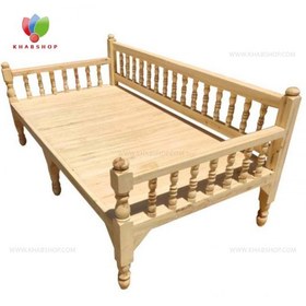 تصویر تخت سنتی چوبی 90*190 کد 300 