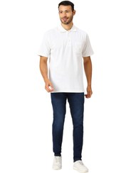 تصویر پیراهن پولو نخی مردانه با جیب - سفید برند byc MEN'S COTTON POLO SHIRT WITH POCKET - WHITE