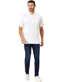 تصویر پیراهن پولو نخی مردانه با جیب - سفید برند byc MEN'S COTTON POLO SHIRT WITH POCKET - WHITE