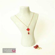 تصویر نیم ست گوشواره و گردنبند انار 