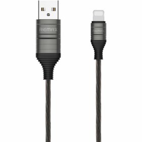 تصویر کابل تبدیل 1.3 متری USB به Lightning ریمکس CABLE LUMINOUS SERIES EL DATA RC-130M 13 USB Lightning CABLE LUMINOUS SERIES EL DATA RC130M