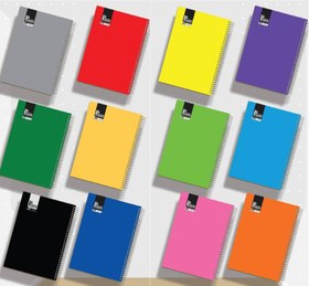 تصویر دفتر ۵۰ برگ طلقی رنگی Notebook