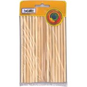 تصویر چوب بستنی ساده اسکیل آزاد مدل گرد بسته 16 عددی 